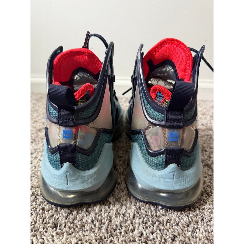 Nike LeBron 19 EP 'Fast food-dutch blue' youth size 4 - Picture 4 of 6